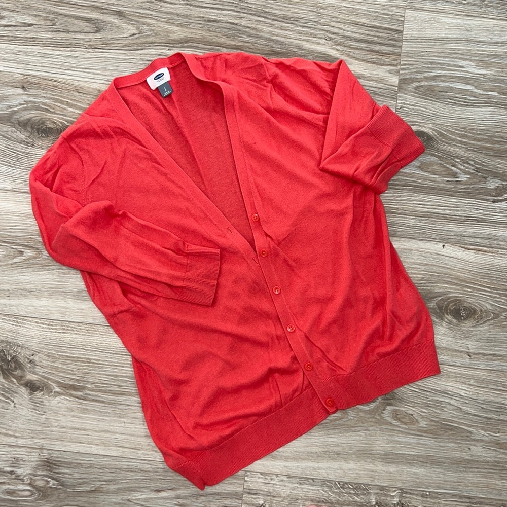 Old Navy coral color cardigan